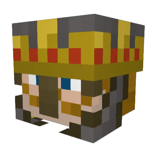 dvunk Minecraft avatar head, 3D render