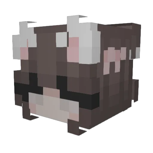 dvyl Minecraft avatar head, 3D render