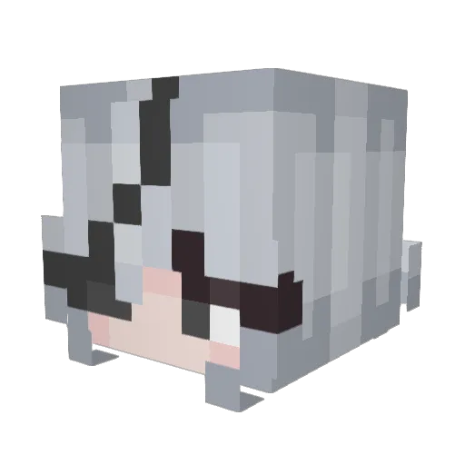 dvyton Minecraft avatar head, 3D render