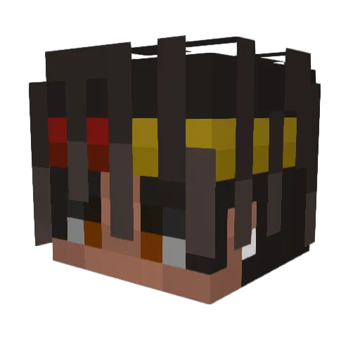 dvzaii Minecraft avatar head, 3D render