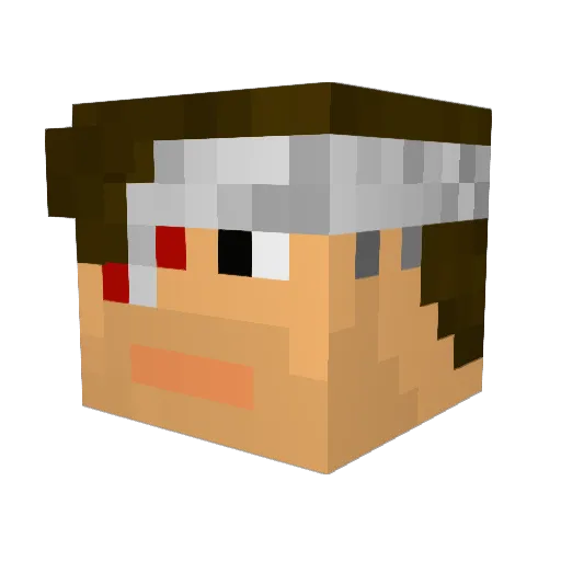 dw4321 Minecraft avatar head, 3D render
