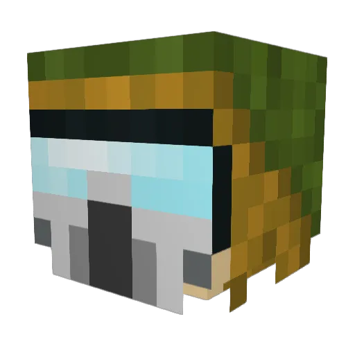 dwarf321 Minecraft avatar head, 3D render
