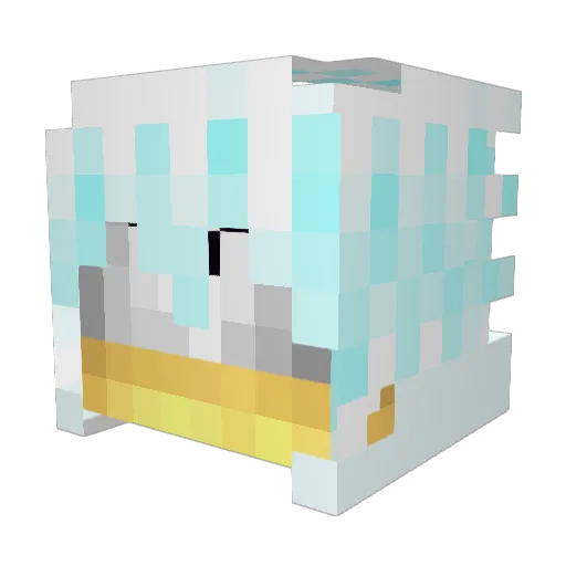 dwarf57 Minecraft avatar head, 3D render