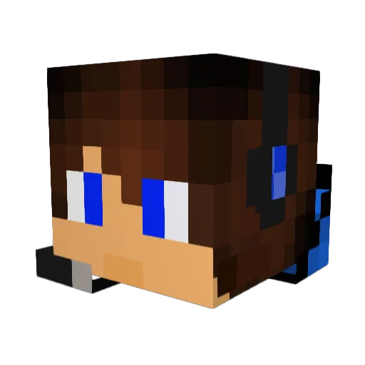 dwarfchucker Minecraft avatar head, 3D render