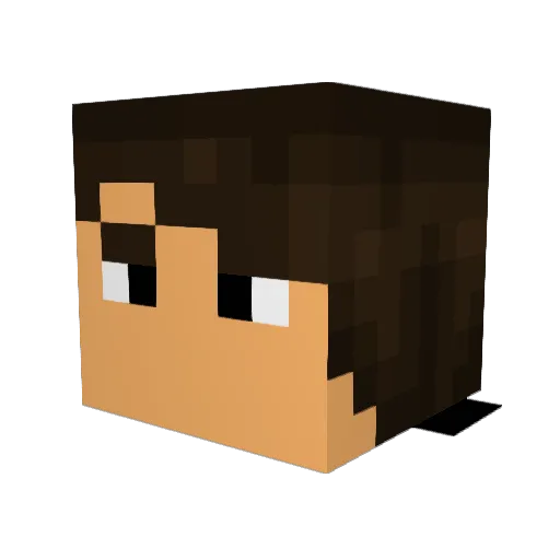 dwblizzard Minecraft avatar head, 3D render