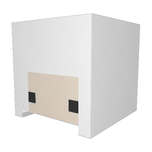 dweby Minecraft avatar head, 3D render