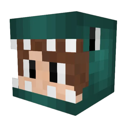 dwgafuzg Minecraft avatar head, 3D render