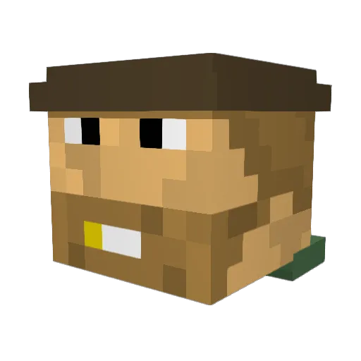 dwhitehouse Minecraft avatar head, 3D render