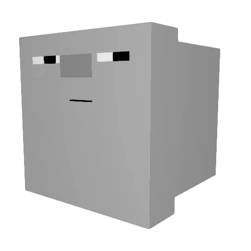 dwigHIT Minecraft avatar head, 3D render
