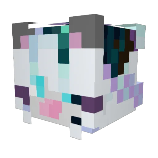 dwinMouse Minecraft avatar head, 3D render