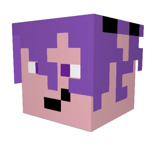 dwmitris Minecraft avatar head, 3D render