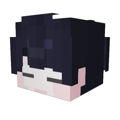 dwnnn_ Minecraft avatar head, 3D render