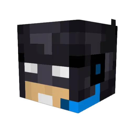 dwrestle1 Minecraft avatar head, 3D render