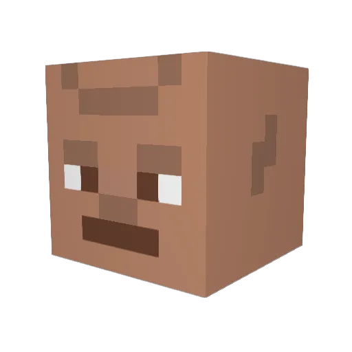 dwss Minecraft avatar head, 3D render