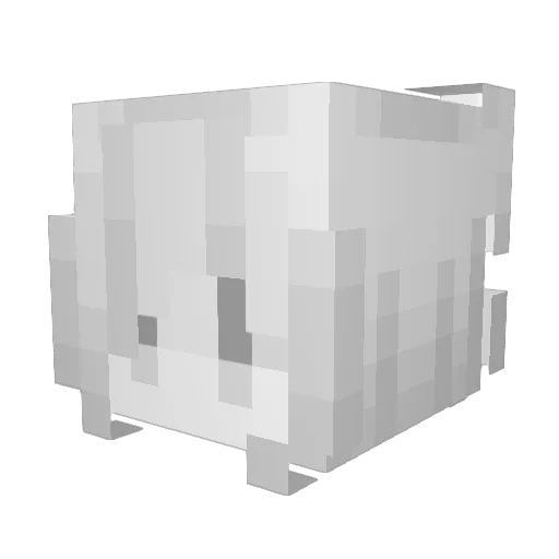 dwumb Minecraft avatar head, 3D render