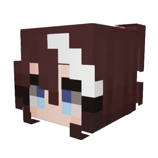 dwvix Minecraft avatar head, 3D render