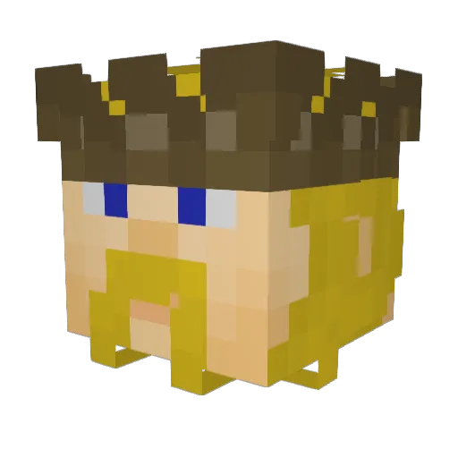 dww Minecraft avatar head, 3D render