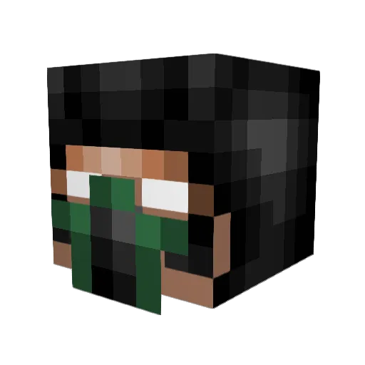 dwyvr Minecraft avatar head, 3D render