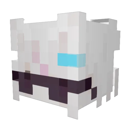 dxAx_ Minecraft avatar head, 3D render