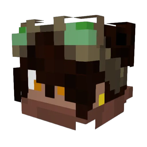 dxOniHunterxb Minecraft avatar head, 3D render