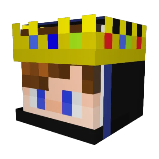 dxalers Minecraft avatar head, 3D render