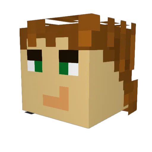 dxbryan Minecraft avatar head, 3D render