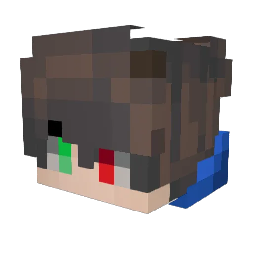 dxc2077 Minecraft avatar head, 3D render