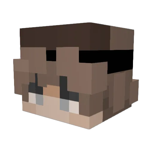 dxctator Minecraft avatar head, 3D render
