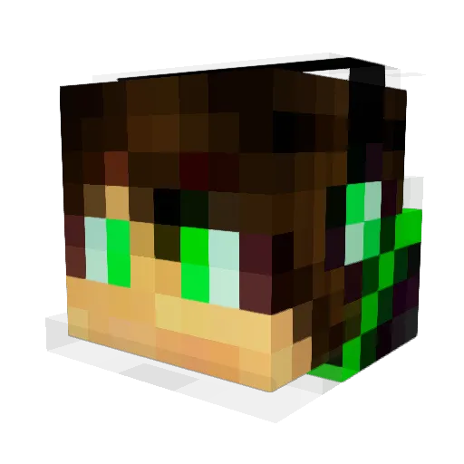 dxfps_ Minecraft avatar head, 3D render