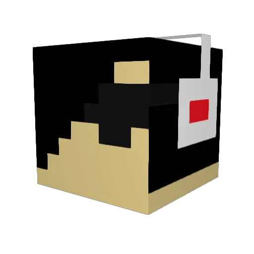 dxgenerated Minecraft avatar head, 3D render