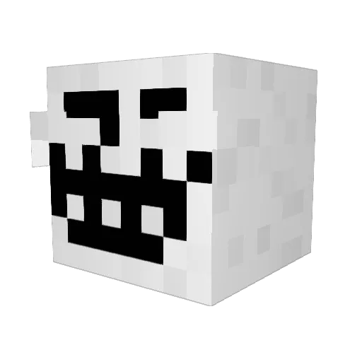 dxlorean Minecraft avatar head, 3D render