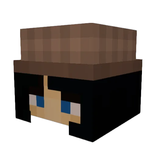 dxmnablegreebo Minecraft avatar head, 3D render