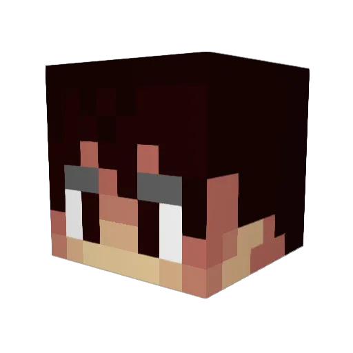 dxmonbad Minecraft avatar head, 3D render