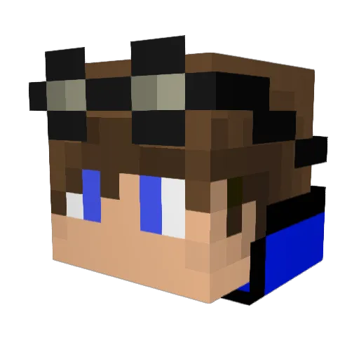 dxmx3 Minecraft avatar head, 3D render