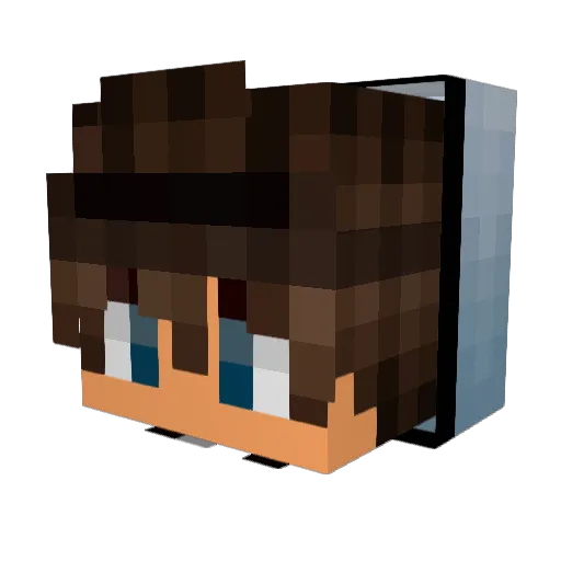 dxnnnn Minecraft avatar head, 3D render