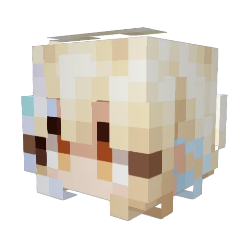 dxprive_beast05 Minecraft avatar head, 3D render
