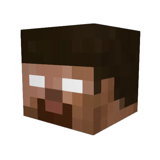 dxracom Minecraft avatar head, 3D render