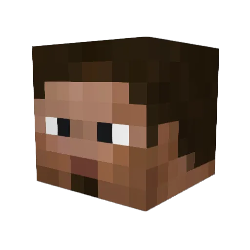 dxse Minecraft avatar head, 3D render