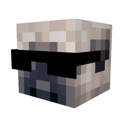 dxshy Minecraft avatar head, 3D render