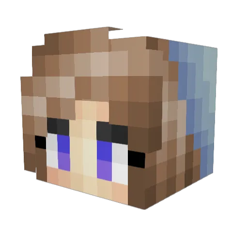 dxvore Minecraft avatar head, 3D render