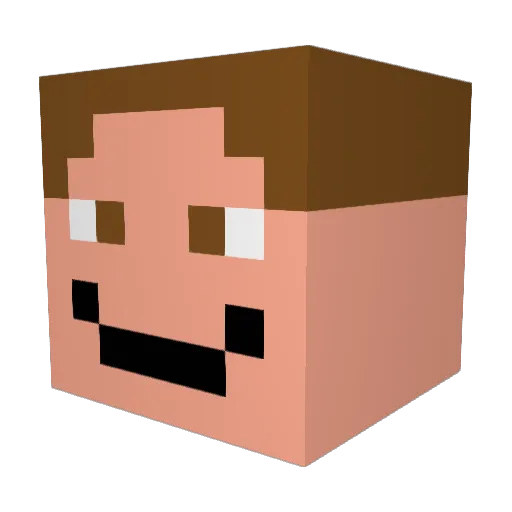dxvxdcgn Minecraft avatar head, 3D render
