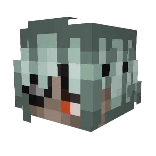 dxvy Minecraft avatar head, 3D render