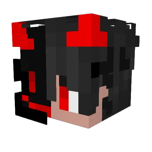 dxxmon Minecraft avatar head, 3D render