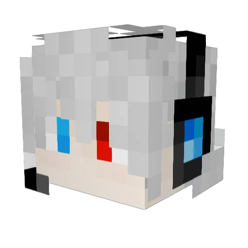 dyab66 Minecraft avatar head, 3D render