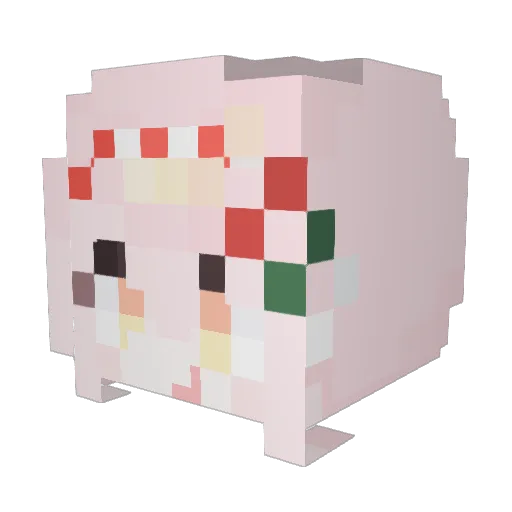 dyarang Minecraft avatar head, 3D render