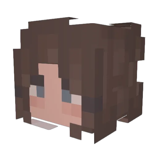 dycha_wtr Minecraft avatar head, 3D render