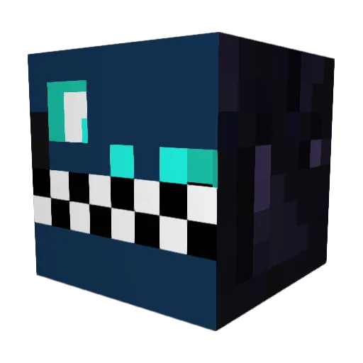 dycle Minecraft avatar head, 3D render