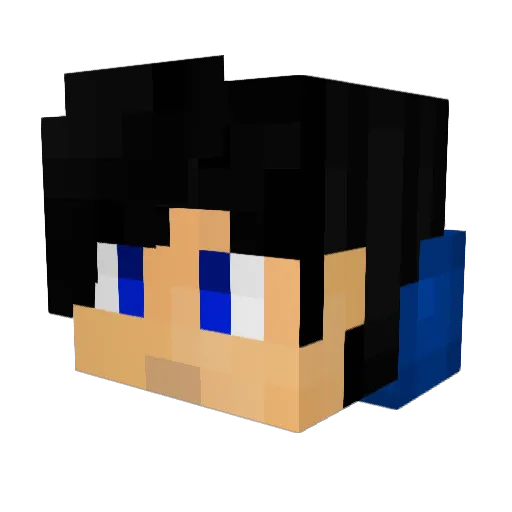dyda_play Minecraft avatar head, 3D render