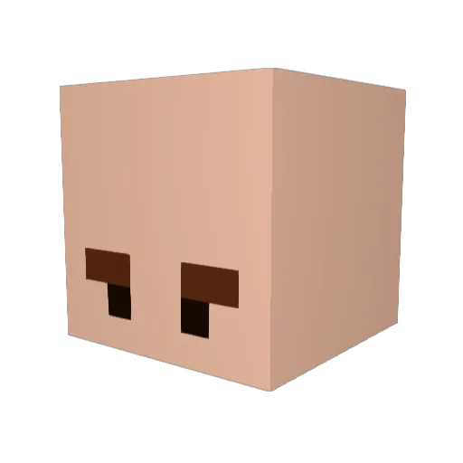 dydndhkTdj Minecraft avatar head, 3D render
