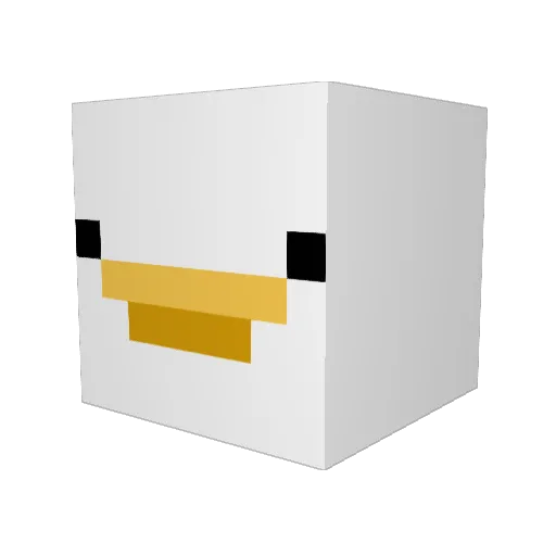 dydrndtk Minecraft avatar head, 3D render